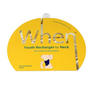When – Youth Recharger For Neck  koreańska przeciwzmarszczkowa maska na szyję w płachcie (18 ml)