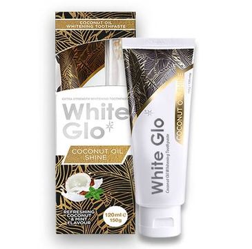 White Glo – Coconut Oil Shine wybielająca pasta do zębów 120ml + szczoteczka do zębów (1 szt.)