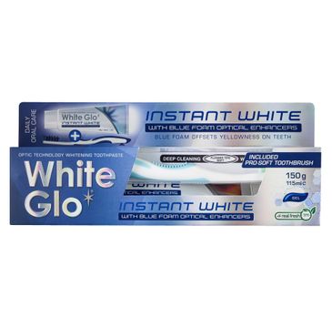 White Glo Instant White Toothpaste wybielająca pasta do zębów 150g/115ml + szczoteczka