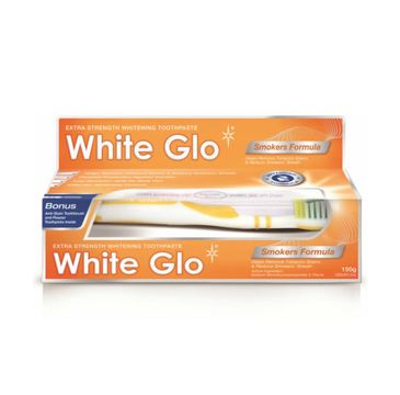 White Glo Smoker Formula Whitening wybielająca pasta do zębów dla palaczy 100 ml + szczoteczka (1 szt.)