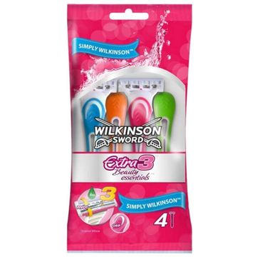 Wilkinson Extra3 Beauty Essentials jednorazowe maszynki do golenia dla kobiet (4 szt.)