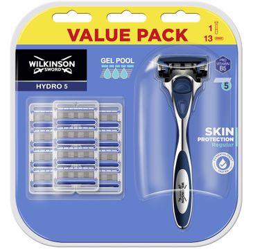 Wilkinson Hydro 5 Skin Protection Regular maszynka do golenia z wymiennymi ostrzami dla mężczyzn 1szt + wkłady 13szt