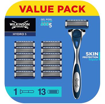 Wilkinson Hydro 5 Skin Protection Regular maszynka do golenia z wymiennymi ostrzami dla mężczyzn 1szt + wkłady 13szt