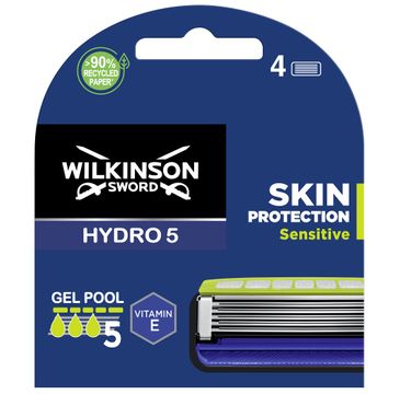 Wilkinson Hydro 5 Skin Protection Sensitive zapasowe ostrza do maszynki do golenia dla mężczyzn (4 szt.)