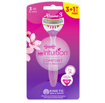 Wilkinson My Intuition Xtreme 3 Comfort Cherry Blossom jednorazowe maszynki do golenia dla kobiet (4 szt.)