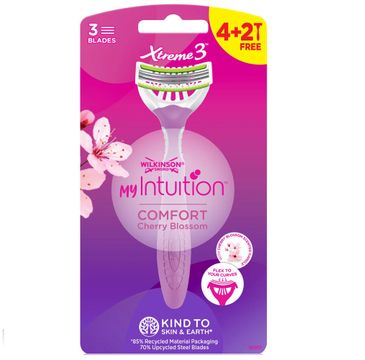Wilkinson My Intuition Xtreme 3 Comfort Cherry Blossom jednorazowe maszynki do golenia dla kobiet (6 szt.)