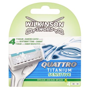 Wilkinson Quattro Titanium Sensitive zapasowe ostrza do maszynki do golenia dla mężczyzn (4 szt.)