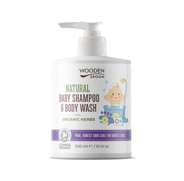 Wooden Spoon Natural Baby Shampoo & Body Wash żel pod prysznic i szampon do włosów dla dzieci 2w1 300ml