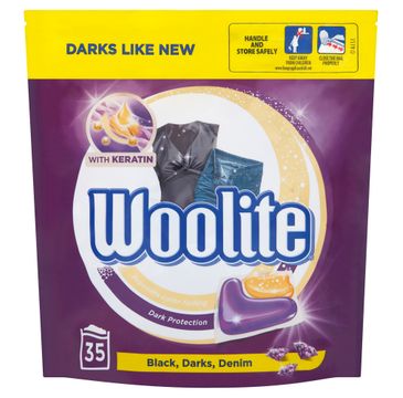 Woolite Black Darks Denim kapsułki do prania do tkanin ciemnych z keratyną 35szt