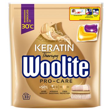 Woolite Keratin Therapy Pro-Care uniwersalne kapsułki do prania z keratyną (33 szt.)