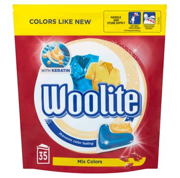 Woolite Mix Colors kapsułki do prania ochrona koloru z keratyną 35szt