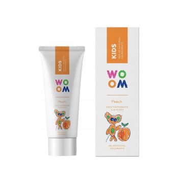 Woom Kids naturalna pasta do zębów dla dzieci 3-8 lat Brzoskwinia (50 ml)