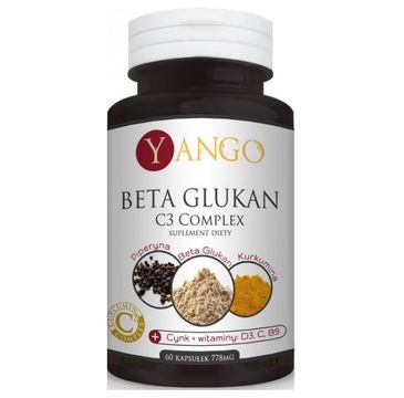 Yango Beta-Glukan C3 Complex 778mg suplement diety 60 kapsułek