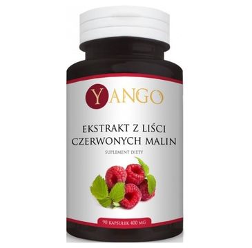 Yango Ekstrakt z liści czerwonych malin suplement diety 90 kapsułek
