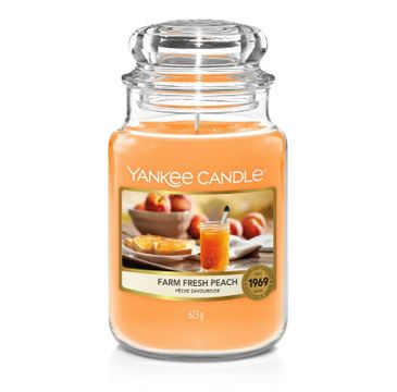 Yankee Candle Świeca zapachowa duży słój Farm Fresh Peach (623 g)