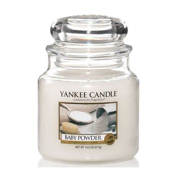 Yankee Candle Świeca zapachowa średni słój Baby Powder 411g