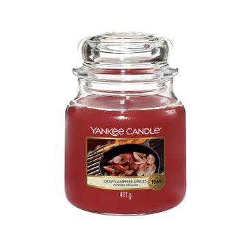 Yankee Candle – Świeca zapachowa średni słój Crisp Campfire Apples (411 g)