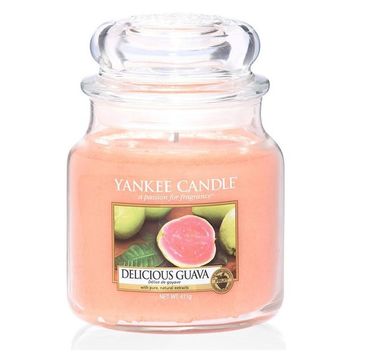 Yankee Candle Świeca zapachowa średni słój Delicious Guava 411g