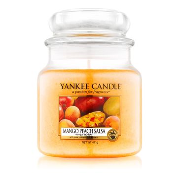 Yankee Candle Świeca zapachowa średni słój Mango Peach Salsa 411g