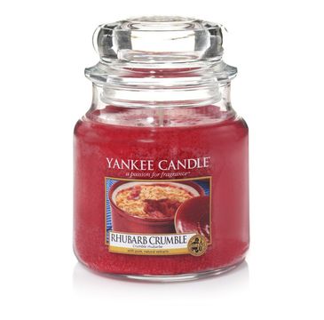 Yankee Candle Świeca zapachowa średni słój Rhubarb Crumble 411g
