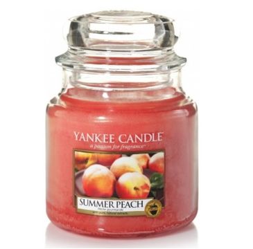 Yankee Candle Świeca zapachowa średni słój Summer Peach 411g