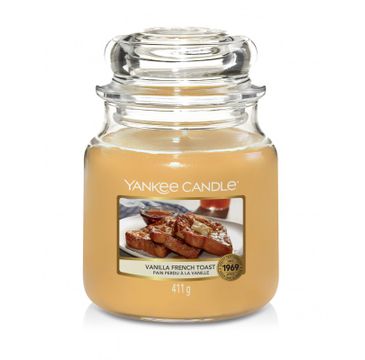 Yankee Candle – Świeca zapachowa średni słój Vanilla French Toast (411 g)