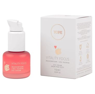 Yope Vitality Focus krem pod oczy Piana Łąkowa + Wege Tauryna (15 ml)