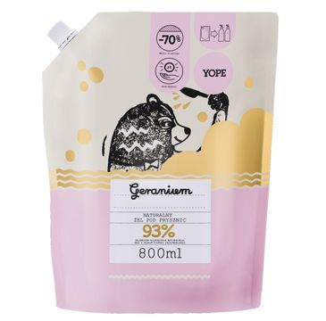 Yope żel pod prysznic Geranium zapas (800 ml)