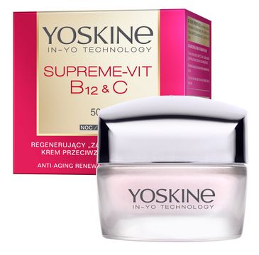 Yoskine Supreme-Vit B12 + C regenerujący krem przeciwzmarszczkowy do twarzy na noc 50+ 50ml