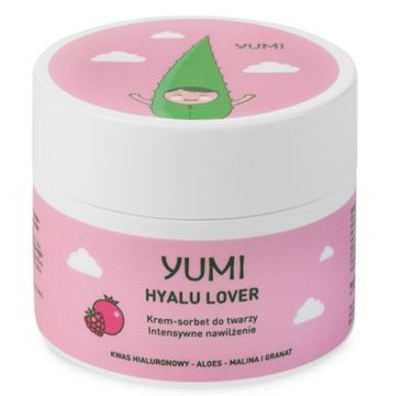Yumi Hyalu Lover intensywnie nawilżający krem-sorbet do twarzy Malina-Granat (50 ml)