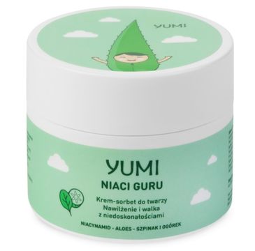 Yumi Niaci Guru nawilżająco-równoważący krem-sorbet do twarzy Szpinak-Ogórek (50 ml)