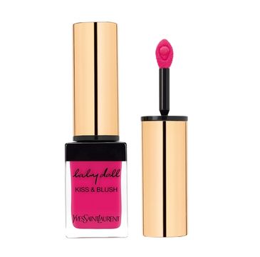 Yves Saint Laurent Baby Doll Kiss & Blush Soft Matte Colour pomadka i róż do policzków 1 Fuchsia Desinvolte 10ml