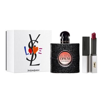 Yves Saint Laurent Black Opium Pour Femme zestaw woda perfumowana spray (50 ml) + Rouge Pur Couture The Slim Sheer Matte matowa pomadka do ust 107 (2 g)