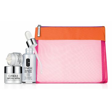 Clinique zestaw prezentowy Repairwear Laser Focus Wrinkle & UV Damage Corrector serum (30 ml) + Repairwear Uplifting Firming Cream (15 ml) + Repairwear Laser Focus Wrinkle Correcting Eye Cream (5 ml)