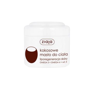 Ziaja Kokosowe masło do ciała liporegeneracja skóry omega3 + omega6 + witamina E 200ml