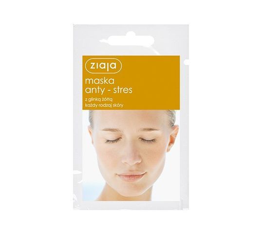 Ziaja Maska anty - stres z glinką żółtą do każdego rodzaju skóry (7 ml)