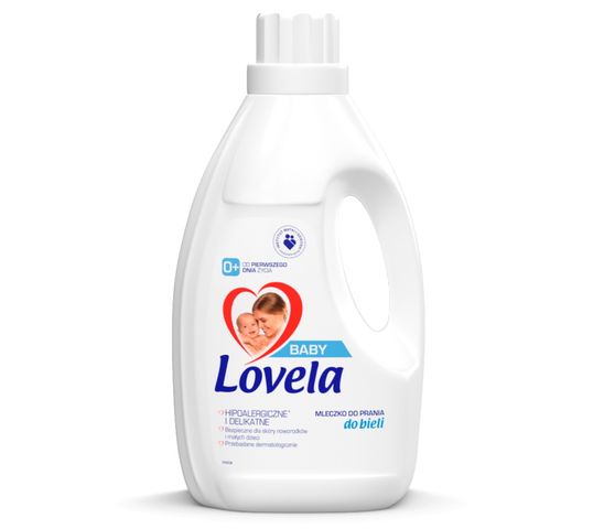 Lovela – Baby hipoalergiczne mleczko do prania ubranek niemowlęcych i dziecięcych do bieli (2.9 l)