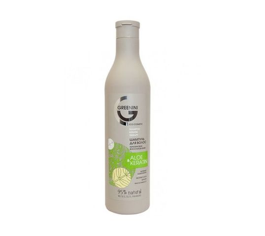 Greenini Aloe & Keratin Shampoo szampon do włosów odbudowujący (500 ml)