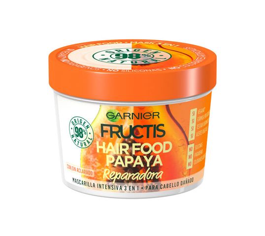 Garnier – Fructis Hair Food 3w1 maska regenerująca do włosów zniszczonych Papaya (390 ml)