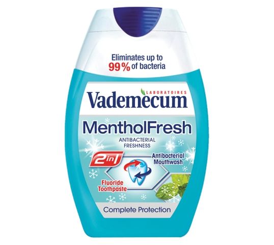 Vademecum – 2in1 Toothpaste&Mouthwash Mentol Fresh pasta do zębów i płyn do płukania jamy ustnej (75 ml)