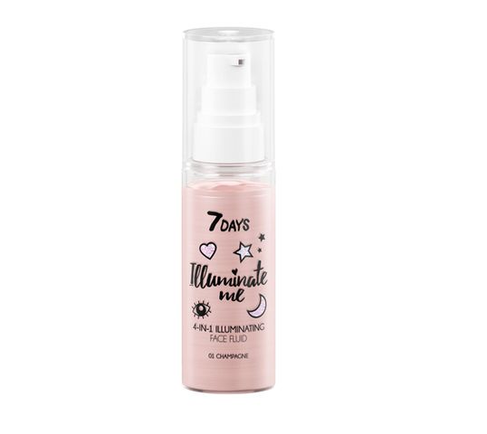 7Days Illuminate Me Rose Girl rozświetlający fluid 4w1 01 Champagne (50 ml)