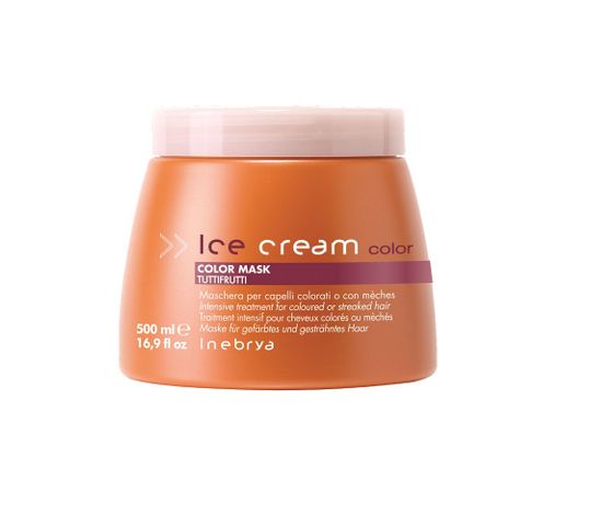 Inebrya Ice Cream Color Mask – maska do włosów farbowanych Tuttifrutti (500 ml)