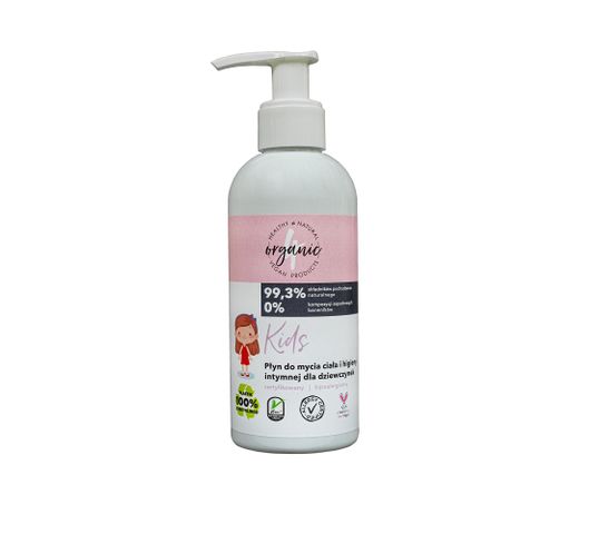 4organic Kids płyn do mycia ciała i higieny intymnej dla dziewczynek (200 ml)