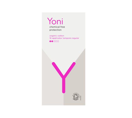 Yoni – Organic Cotton Applicator Tampons tampony z aplikatorem z bawełny organicznej Regular (16 szt.)