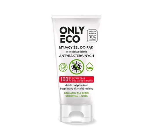 OnlyEco – Myjący żel do rąk o właściwościach antybakteryjnych Gliceryna + Aloes (50 ml)