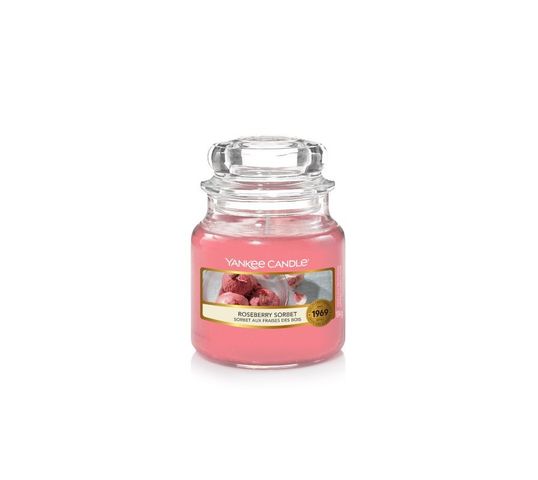 Yankee Candle  – Świeca zapachowa mały słój Roseberry Sorbet (104 g)