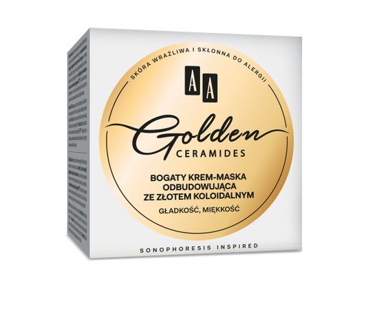 AA Golden Ceramides Krem-maska do cery dojrzałej odbudowująca ze złotem koloidalnym 50 ml