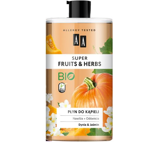 AA Super Fruits & Herbs płyn do kąpieli dynia&jaśmin (750 ml)
