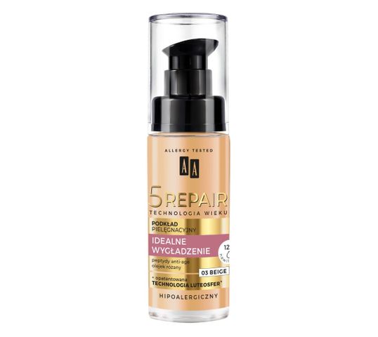AA Technologia Wieku 5 Repair podkład pielęgnacyjny Idealne Wygładzenie - 03 Beige (30 ml)