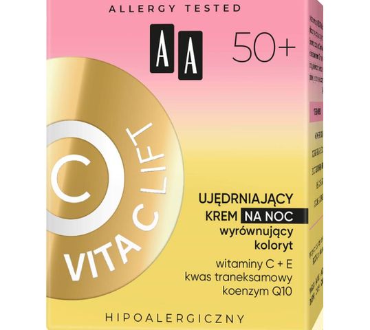 AA Vita C Lift 50+ Ujędrniający Krem na noc wyrównujący koloryt (50 ml)